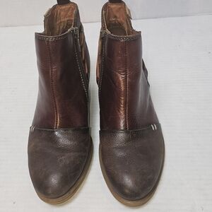 Pikolinos Leather Ankle Boots EU 36 / US 6 – Brown Two-Tone Western Boho Booties